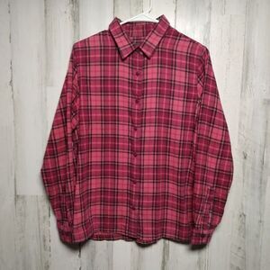 Cabela's Women’s Medium Pink Plaid Flannel Shirt